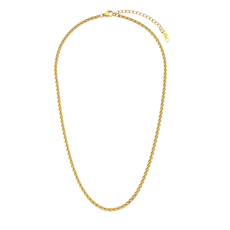 Colar Anelise Trama média Banhado a Ouro 18K | Coleção Capri