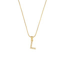 Colar Letra Inicial com Pérolas Banhado a Ouro 18K | Coleção Capri