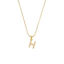 Colar Letra Inicial com Pérolas Banhado a Ouro 18K | Coleção Capri