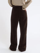 Retro Corduroy Wide Leg Pants Set
