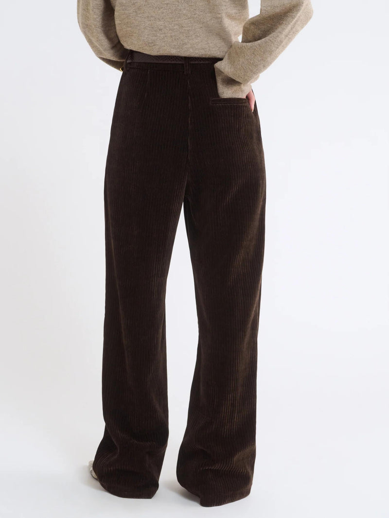 Retro Corduroy Wide Leg Pants Set