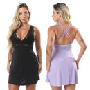 Kit 2 Camisola Com Renda Sexy Cruzado Nas Costas