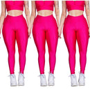 Kit 3 Calça Legging 3D Cintura Alta Levanta Bumbum
