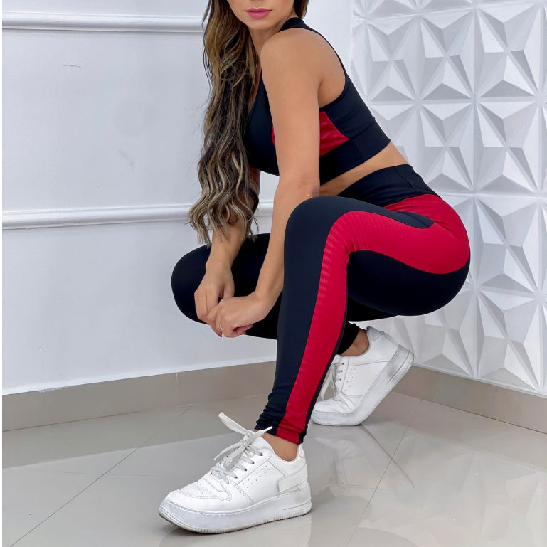 Conjunto Calça Legging Suplex Cós Alto + Top com Bojo