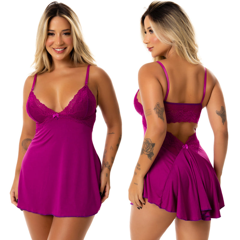 Camisola Angelina com Renda Decote Costas